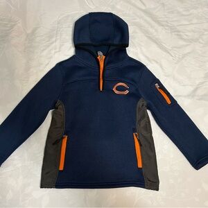 NFL Chicago Bears Team Apparel Youth Small (8) 1/4 Zip Pullover Jacket Fleece